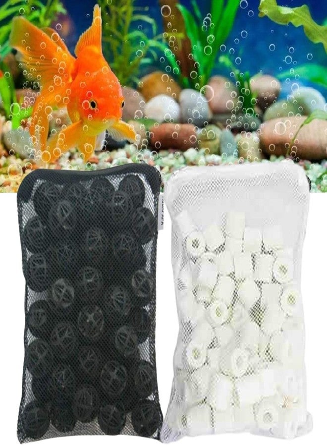 VAYINATO® Ceramic Ring 500gm + Bio Balls 50 Nos - Good Bacteria Filter Media for Aquarium Fish Tank Filter System - Canister Filter - Top Filter - Power Filter by Petzlifeworld - Image 1